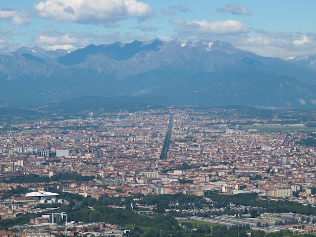 Vista aérea de Turín