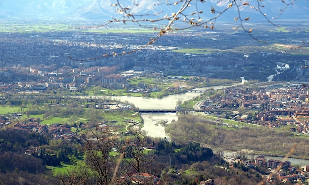 Vista aérea de Turín