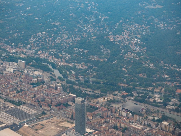 Vista aérea de Turín