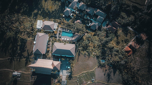 Foto vista aérea de ubud