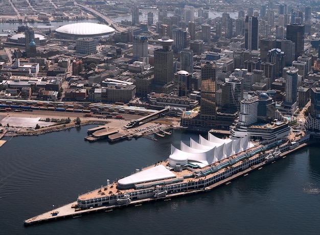 Vista aérea de Vancouver, Columbia Británica, Canadá