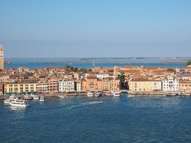 Vista aérea, de, venecia