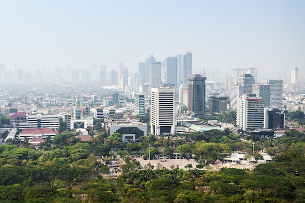 Vista aérea de Yakarta