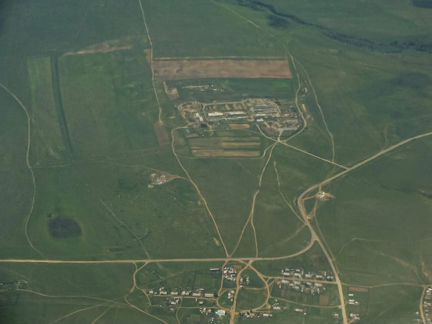 Foto vista aérea de las zonas rurales