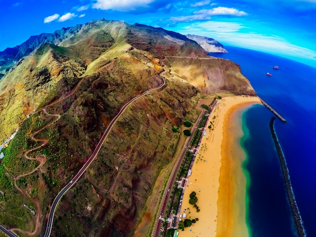 vista desde el aire, océano, Tenerife