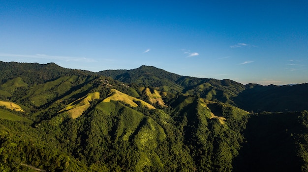 Vista alta ângulo, de, paisagem, montanha, em, Nan, província, tailandia