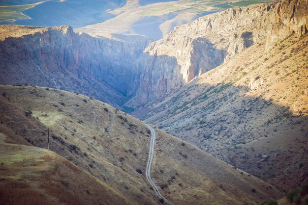 Foto vista de alto ángulo de la cordillera