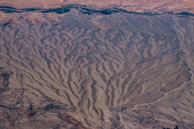 Vista de alto ángulo de la cordillera