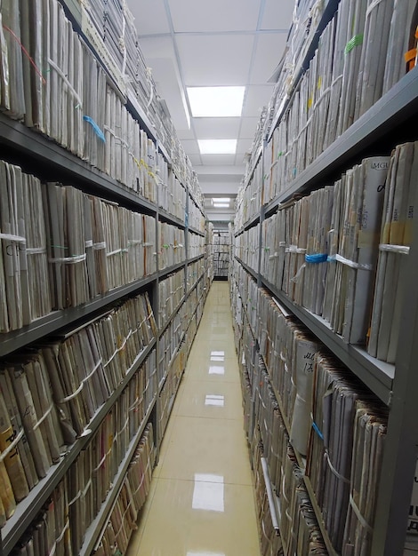 Foto vista en alto ángulo de los edificios de la biblioteca