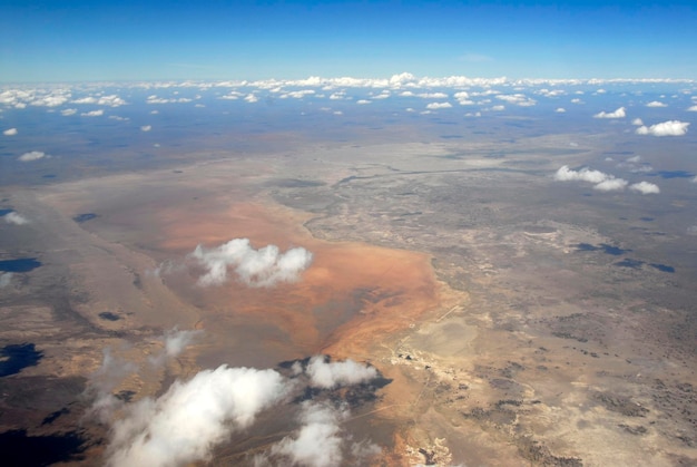 Vista de alto ángulo desde la estratosfera