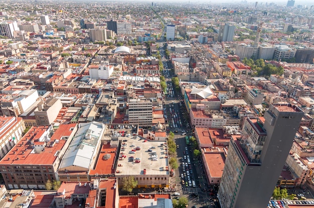 Foto vista de alto ángulo del paisaje urbano