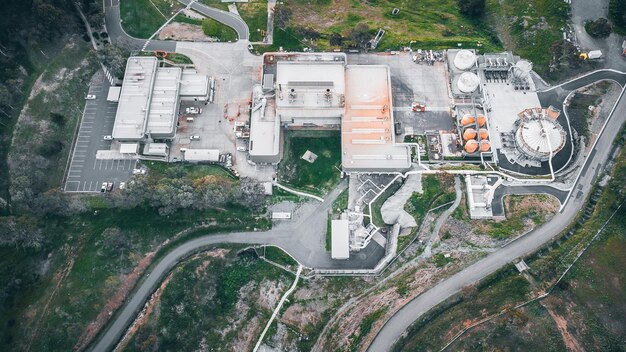 Foto vista de alto ángulo del paisaje urbano