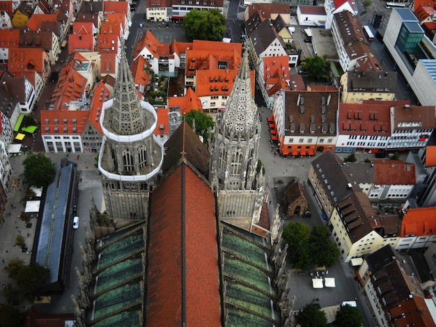 Foto vista de alto ángulo del paisaje urbano