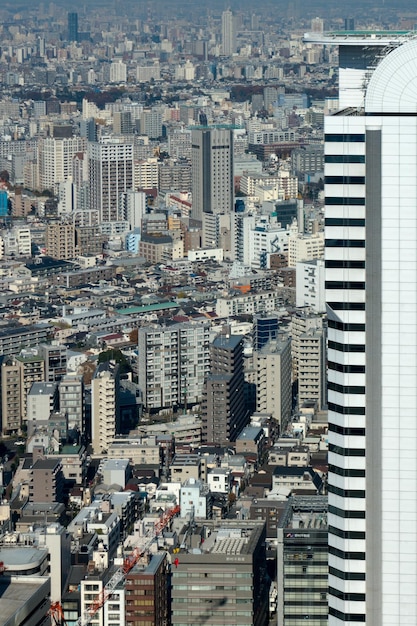 Foto vista de alto ángulo del paisaje urbano
