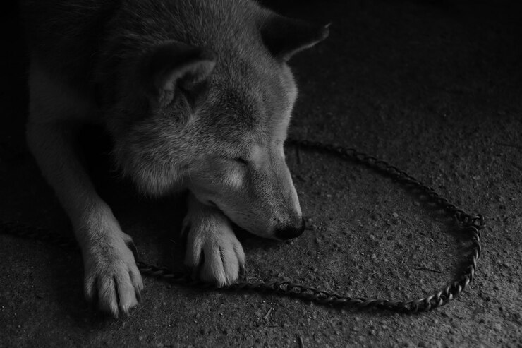 Foto vista de alto ángulo de shiba inu durmiendo por la noche