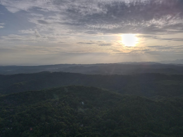 vista del amanecer en el campo