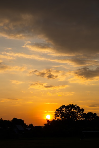 Vista del amanecer en la mañana.