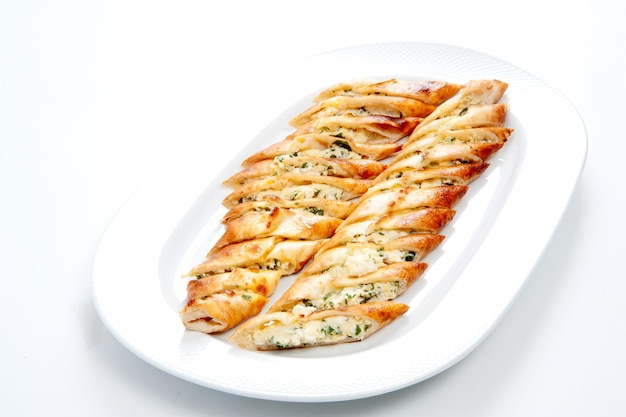 Vista de ángulo alto de los alimentos en el plato