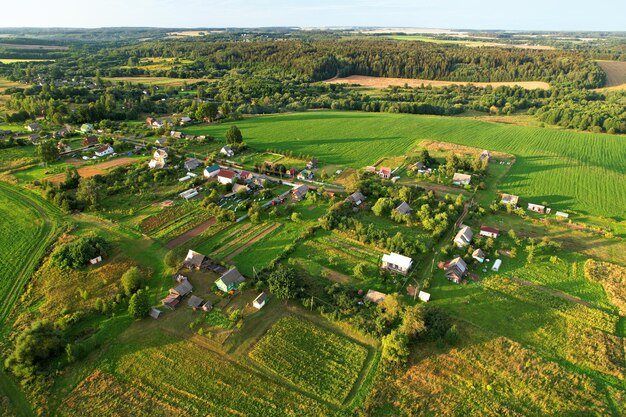 Vista en ángulo alto del campo agrícola
