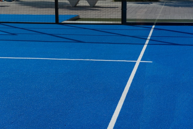 Foto vista de ángulo alto de la cancha de baloncesto