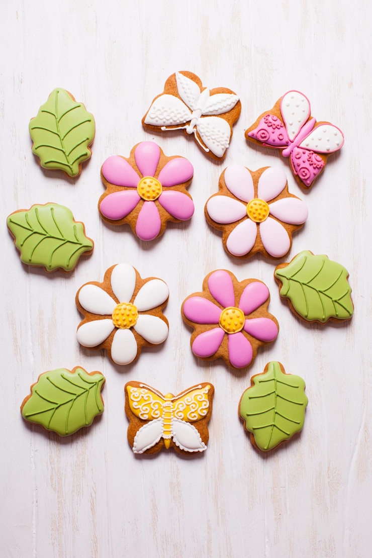 Foto vista de ángulo alto de dulces de varios colores en la mesa