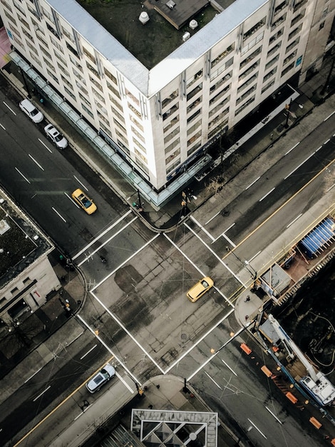 Vista en ángulo alto de los edificios de la ciudad