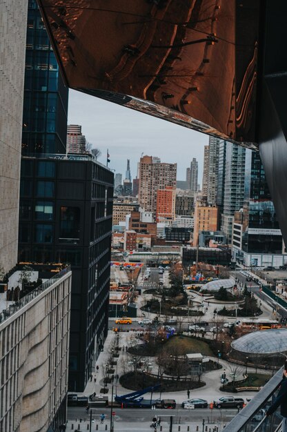 Vista en ángulo alto de los edificios de la ciudad