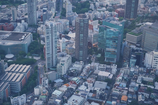 Vista en ángulo alto de los edificios de la ciudad