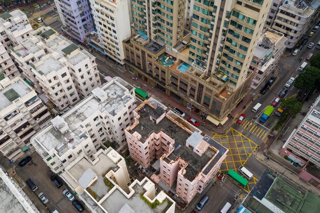 Vista en ángulo alto de los edificios de la ciudad
