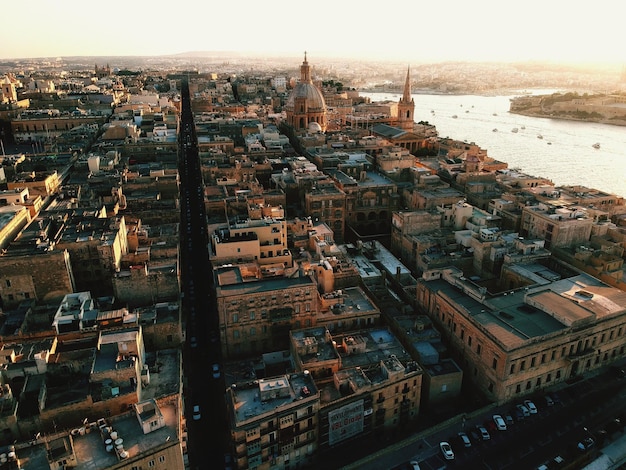 Vista en ángulo alto de los edificios de la ciudad