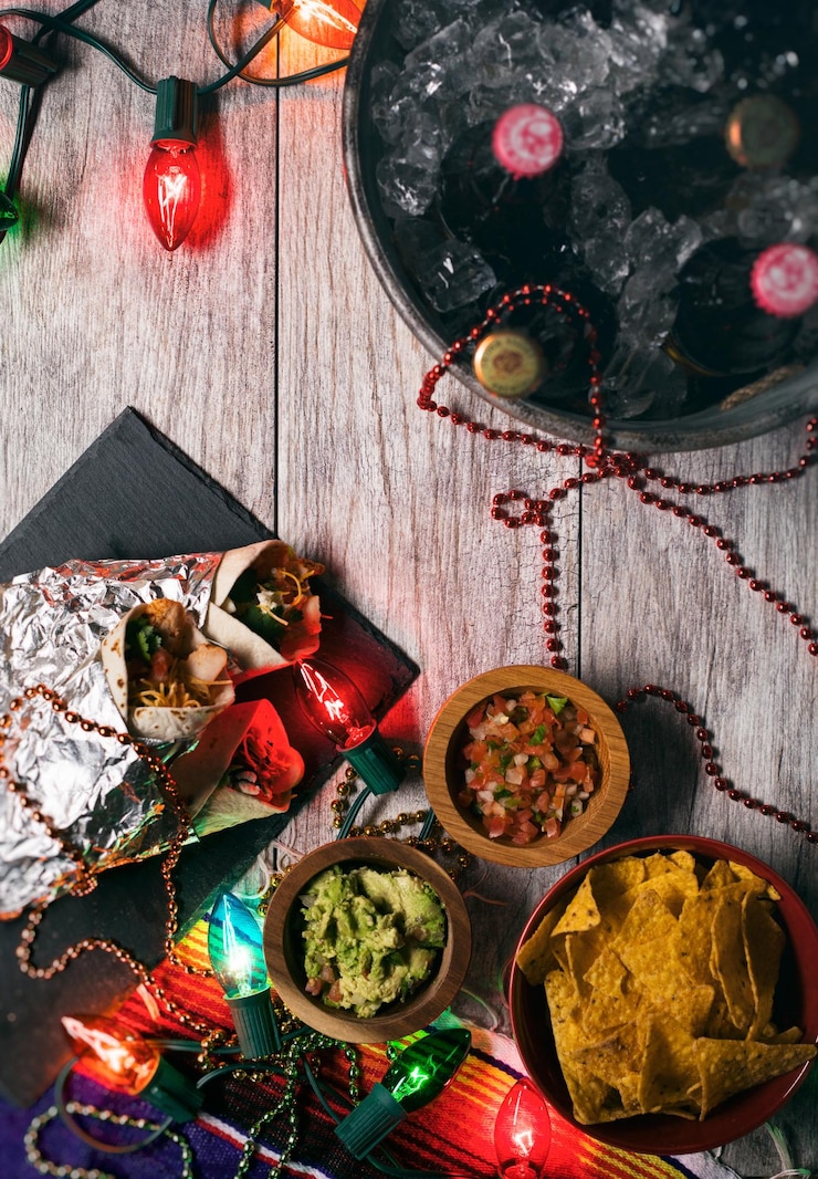 Foto vista de ángulo alto de frutas en un cuenco en la mesa