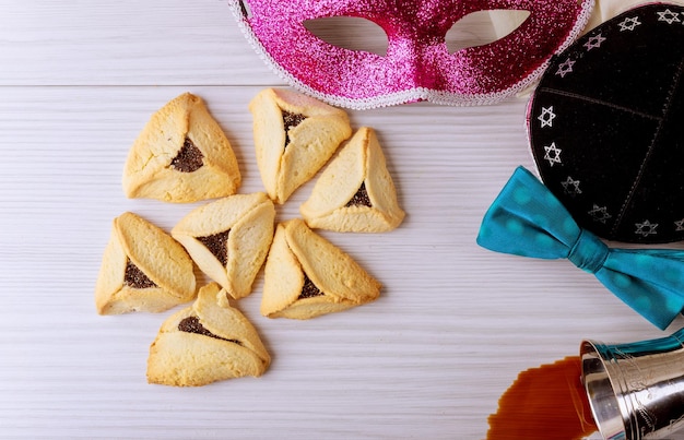 Foto vista de ángulo alto de las galletas en la mesa