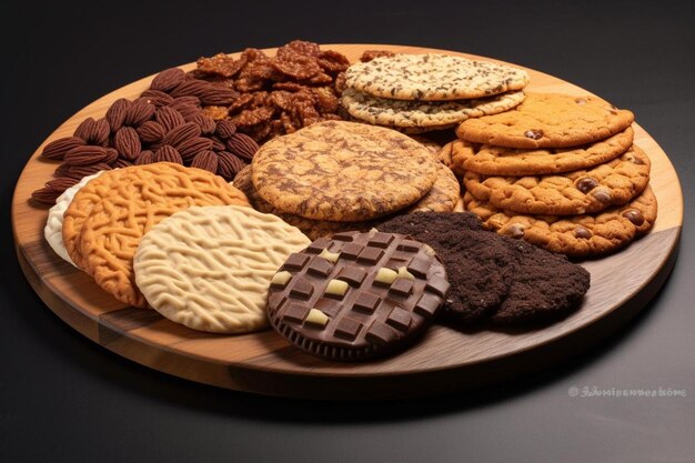 Vista de ángulo alto de las galletas de Navidad en la mesa