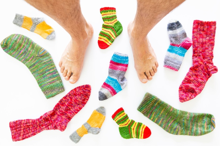 Foto vista de ángulo alto de lápices multicolores sobre un fondo blanco