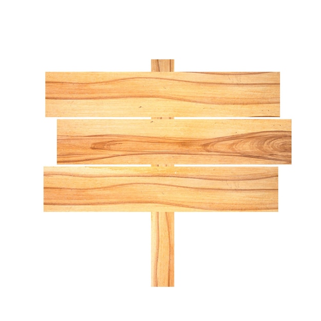 Vista de ángulo alto de una tabla de madera contra un fondo blanco