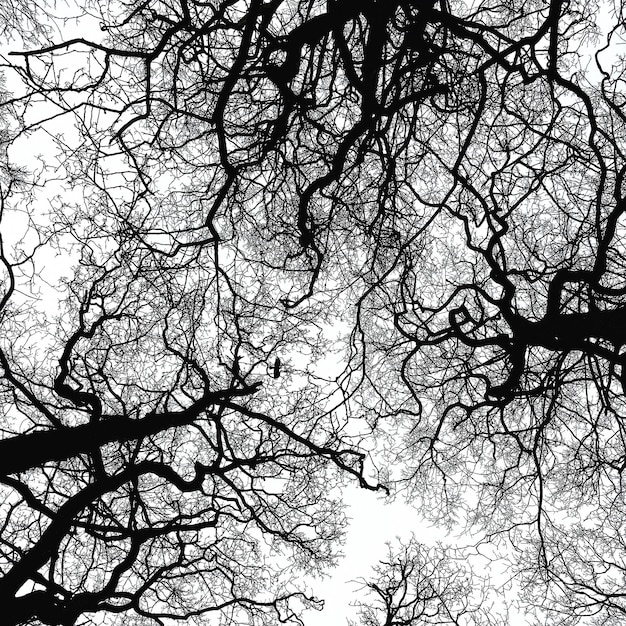 Vista de ángulo bajo de árbol desnudo contra el cielo