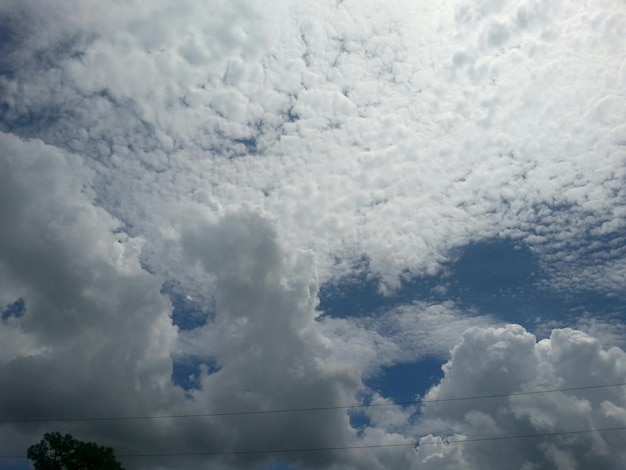 Foto vista de ángulo bajo del cielo nublado