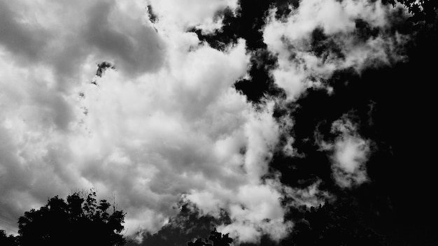 Foto vista de ángulo bajo del cielo nublado