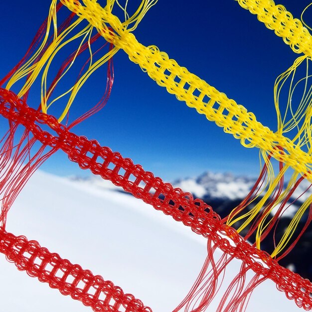 Foto vista de ángulo bajo de la estructura metálica contra el cielo azul