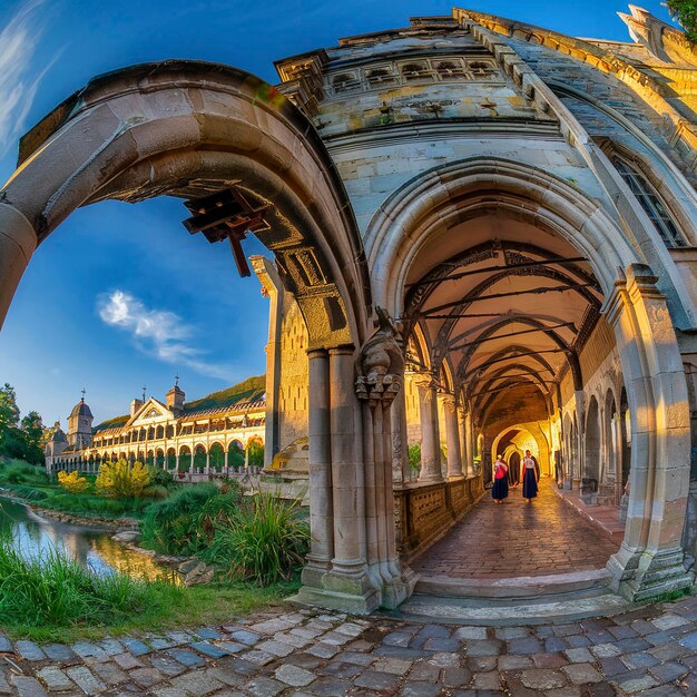 Foto vista de ángulo bajo monasterio bernardino