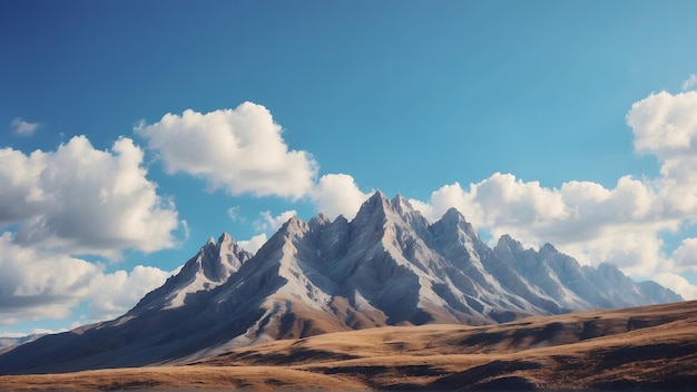 Vista en bajo ángulo de las montañas contra el cielo azul