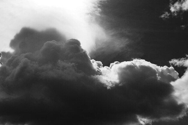 Vista de ángulo bajo de nubes en el cielo