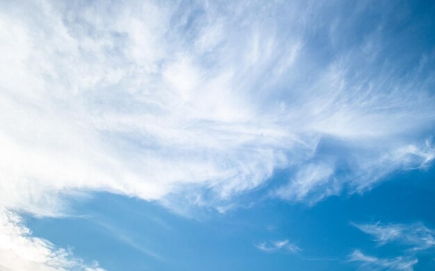 Vista de ángulo bajo de nubes en el cielo
