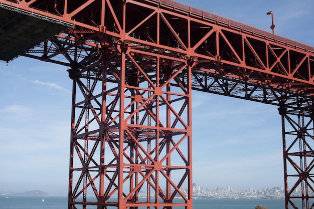 Vista de bajo ángulo del puente contra el cielo