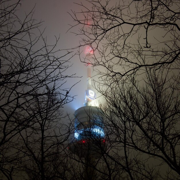 Foto vista en bajo ángulo de la torre contra el cielo