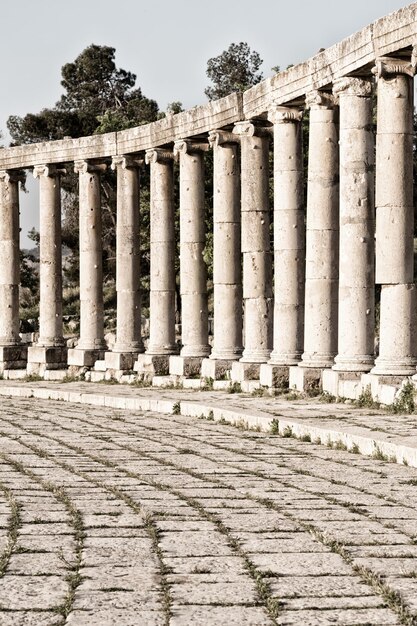 Foto vista de las antiguas ruinas del edificio