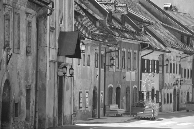 Foto vista de un antiguo edificio en la ciudad