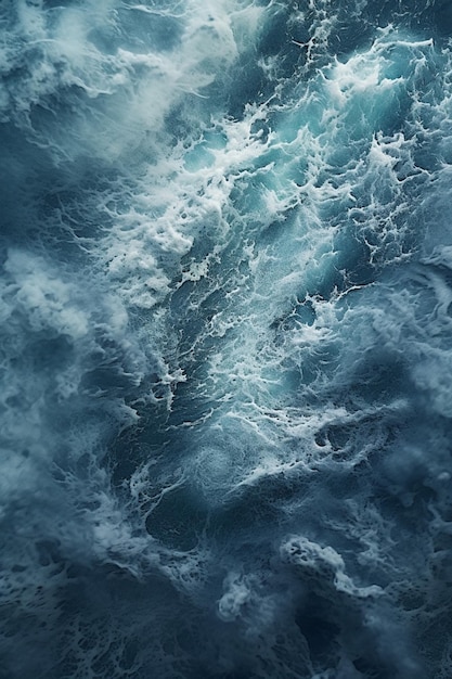 Vista de Arafed de un cuerpo de agua con una ola que viene en generativo ai