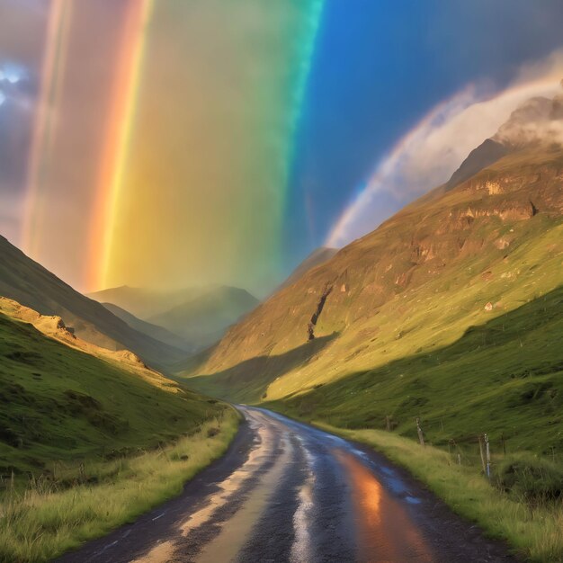 Foto vista del arco iris