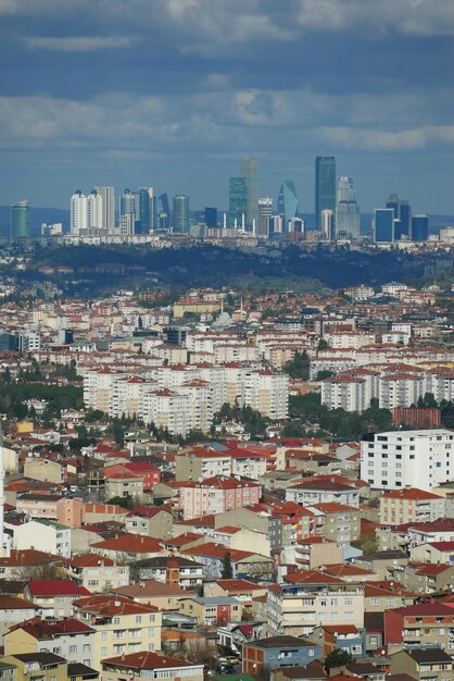 Vista Arial de Istambul Lado Asiático Blocos de construção urbanos